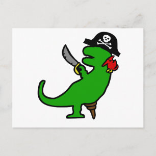 Pirat Dinosaur Vykort