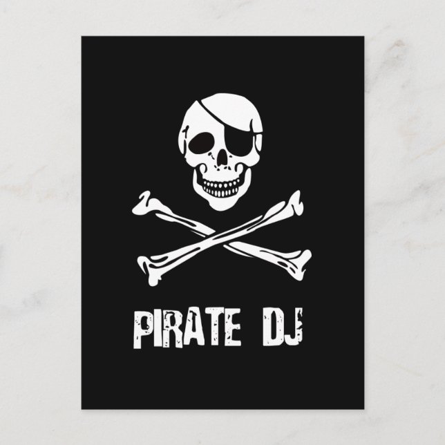 Pirat DJ Vykort (Framsida)