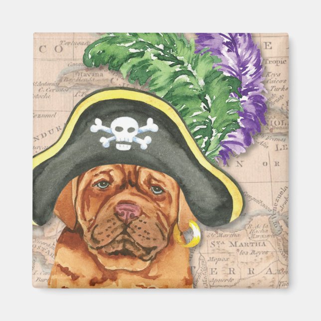 Pirat Dogue de Bordeaux Magnet (Framsidan)