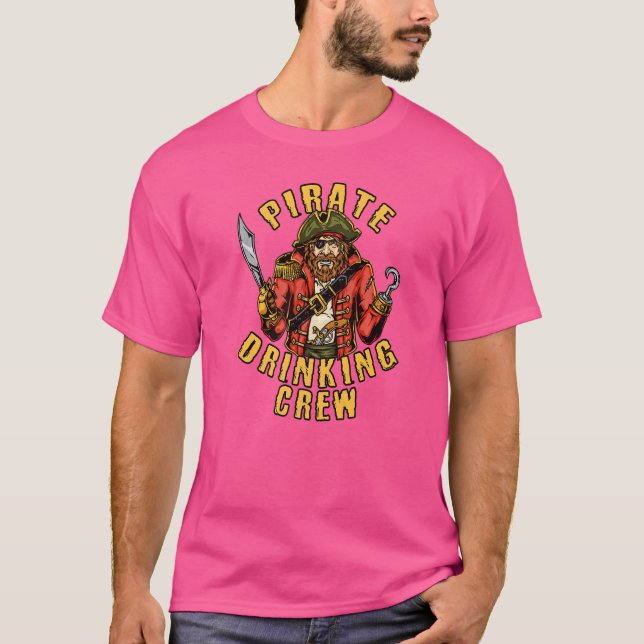 Pirat dricksbesättning t shirt (Framsida)