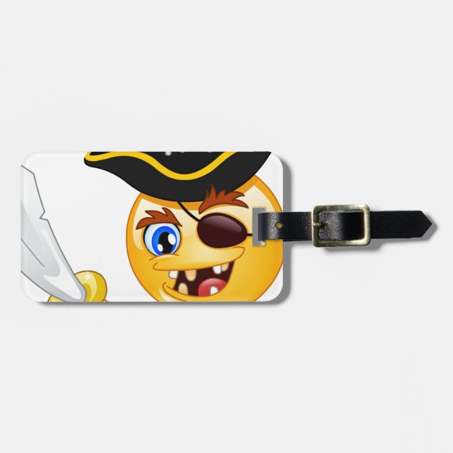 pirat emoji bagagebricka (Horisontell Framsida)