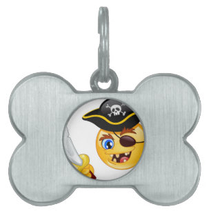 pirat emoji namnbricka husdjur