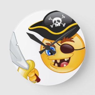 pirat emoji rund klocka