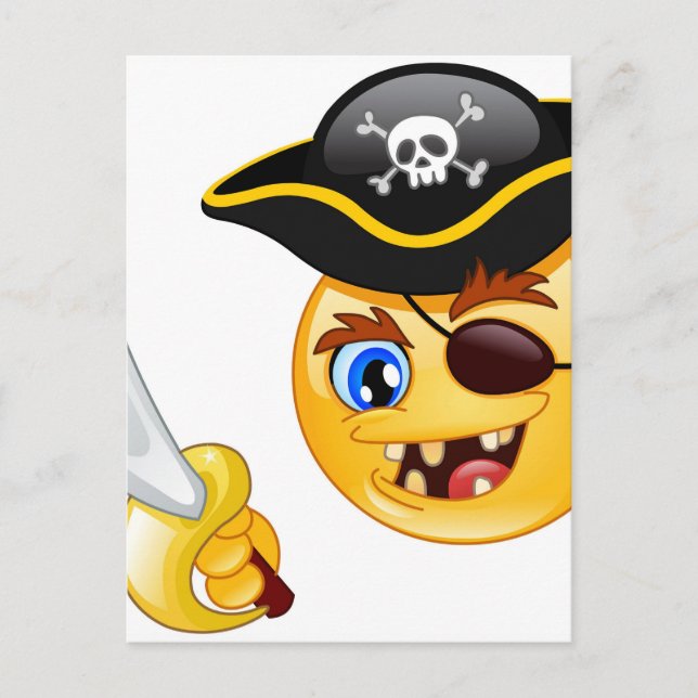 pirat emoji vykort (Framsida)