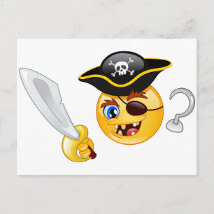 pirat emoji vykort