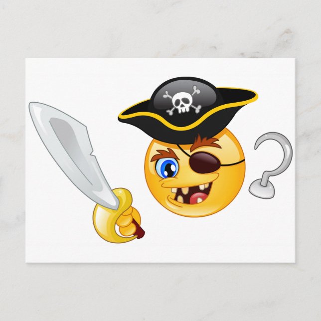 pirat emoji vykort (Framsida)