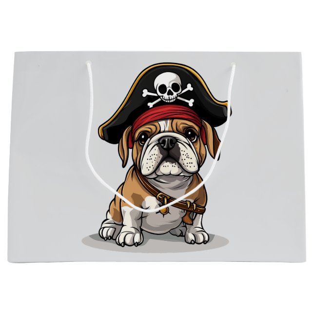 Pirat English Bulldog Skull Crossbone (Framsidan)