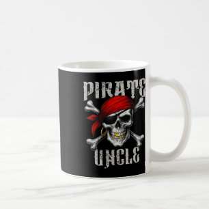 Pirat farbror Jolly Roger Flagga och Skull Crossbo Kaffemugg