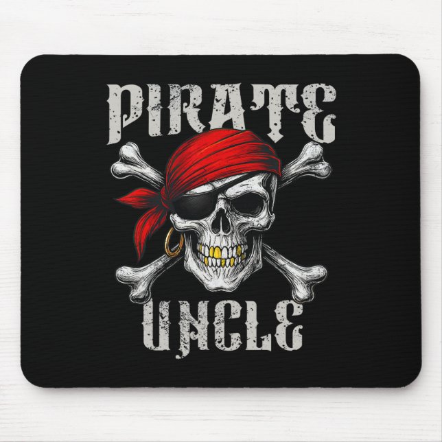 Pirat farbror Jolly Roger Flagga och Skull Crossbo Musmatta (Framsidan)