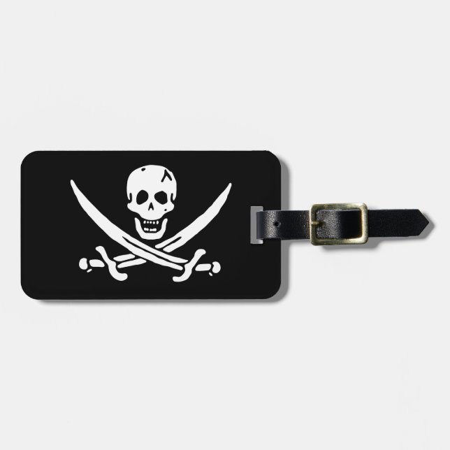 Pirat Flagga Bagagebricka (Horisontell Framsida)
