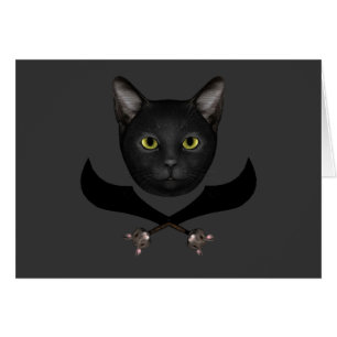 Pirat Flagga Cat Hälsningskort