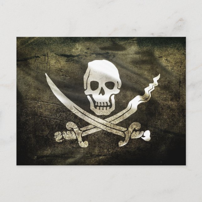 Pirat Flagga, Flagga i Pirater Vykort (Framsida)