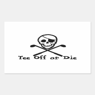Pirat Flagga Golf Cart Bumper Sticker Rektangulärt Klistermärke
