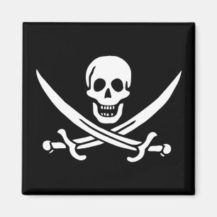 Pirat Flagga i Calico-Jacken Magnet