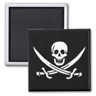 Pirat Flagga i Calico-Jacken Magnet