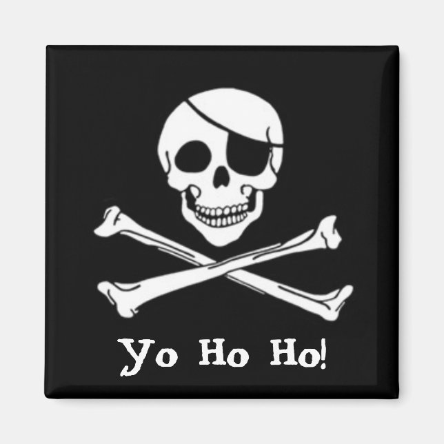 Pirat Flagga Jolly Roger Magnet (Framsidan)
