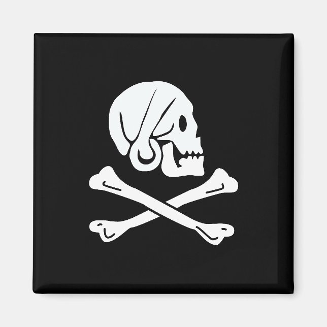 Pirat Flagga - Jolly Roger Magnet (Framsidan)