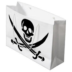 Pirat Flagga Skull, korsade ord