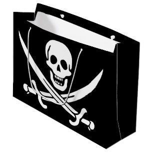 Pirat Flagga Skull, korsade ord