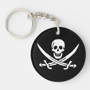 Pirat Flagga Skull, korsade ord