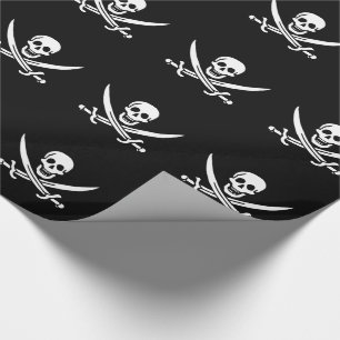 Pirat Flagga Skull, korsade ord Presentpapper