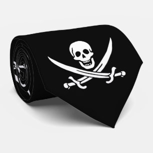 Pirat Flagga Skull, korsade ord Slips