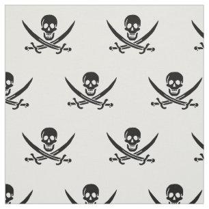 Pirat Flagga Skull, korsade ord Tyg