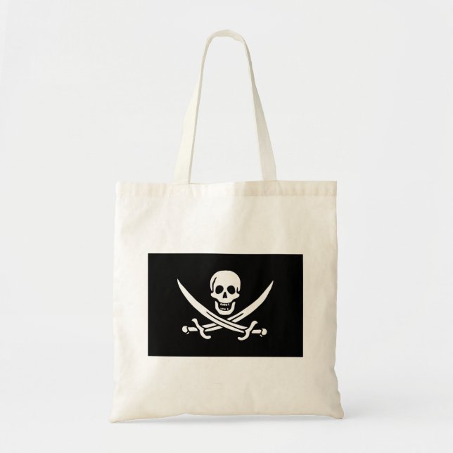 Pirat Flagga Skull, korsade ord Tygkasse (Framsidan)