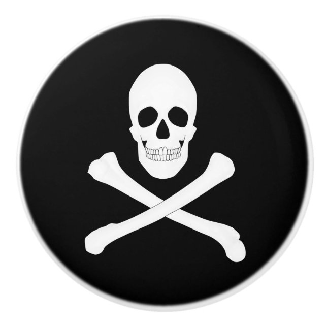 Pirat Flagga (Skull och Crossbone) (Jolly Roger) Knopp (Framsidan)