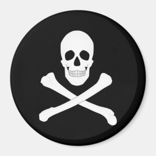 Pirat Flagga (Skull och Crossbone) (Jolly Roger) Magnet