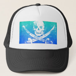 Pirat Flagga Skull Sword Keps