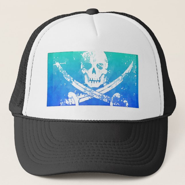 Pirat Flagga Skull Sword Keps (Framsida)