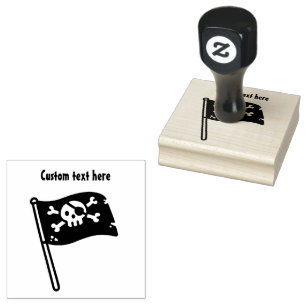 Pirat Flagga Stämpel
