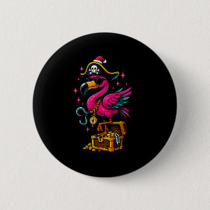 Pirat Flamingo Äventyr Karta Jolly Roger Hallowee Knapp