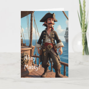 Pirat födelsedag kort