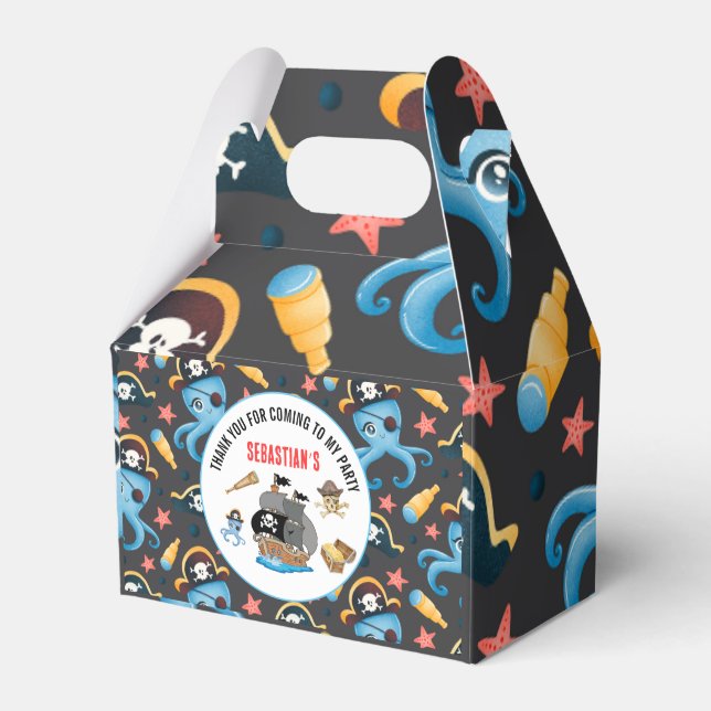 pirat födelsedagsfest presentaskar (Framsidan Sidan)