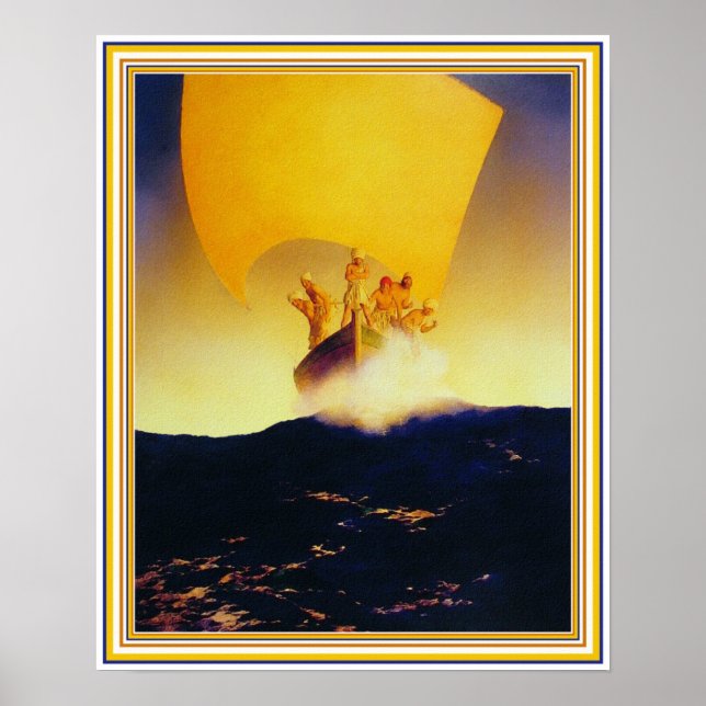 Pirat Frakt - av Maxfield Parrish Poster (Framsidan)