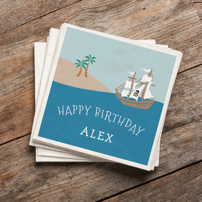 Pirat Frakt Barns födelsedag Party Pappersservett (Skapare uppladdad)