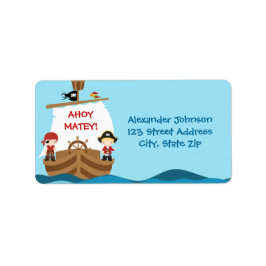 Pirat Frakt Birthday Address Label Adressetikett