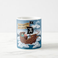 Pirat Frakt Birthday Card - Ahoy Matey!