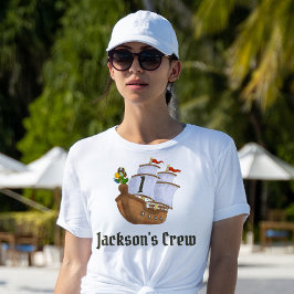 Pirat Frakt Birthday Namn & Age Women's's T Shirt