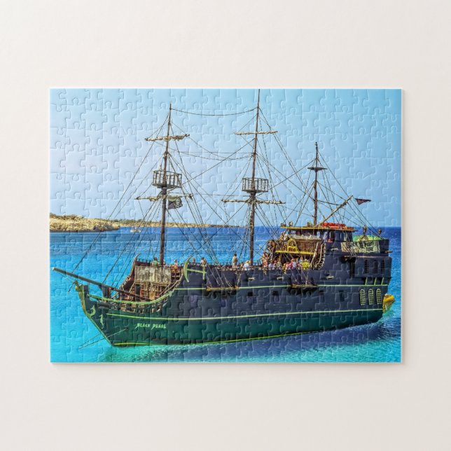 Pirat Frakt Black Pearl Jigszle Puzzle Pussel (Horisontell)
