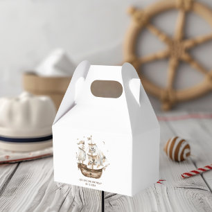 Pirat Frakt Brown Nautical Themme Birthday Presentaskar