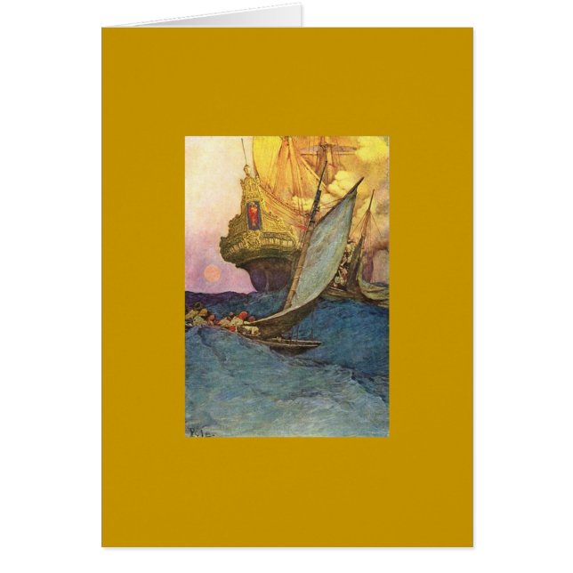 Pirat Frakt Hälsningskort (Framsidan)