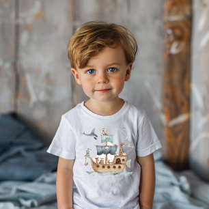 Pirat Frakt med djur i Kids Party T Shirt