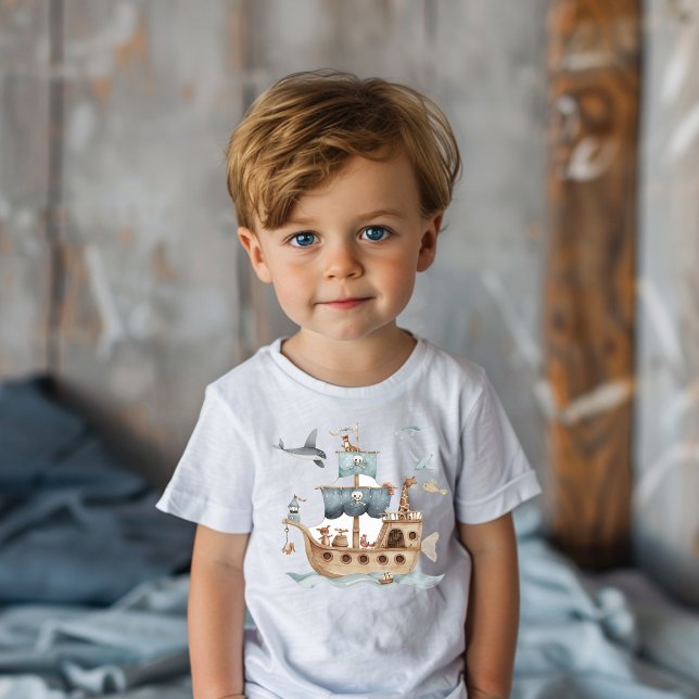 Pirat Frakt med djur i Kids Party T Shirt (Skapare uppladdad)