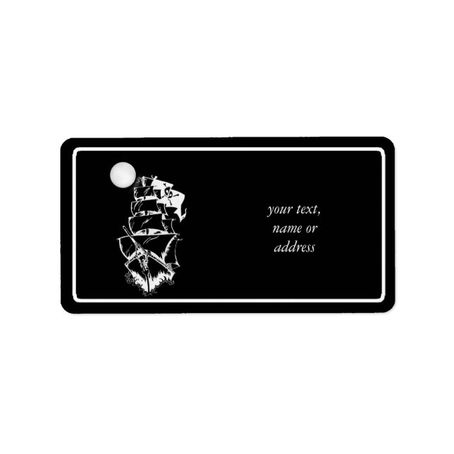 Pirat Frakt om det fria havet Adressetikett (Framsidan)