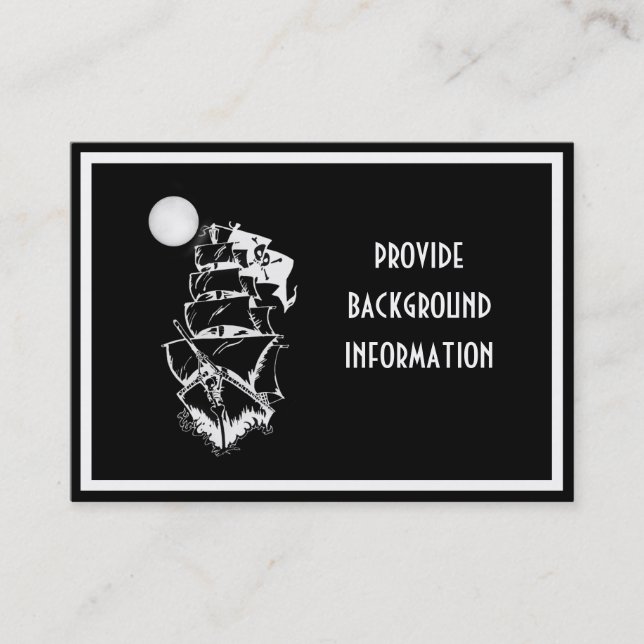 Pirat Frakt om det fria havet Visitkort (Framsida)