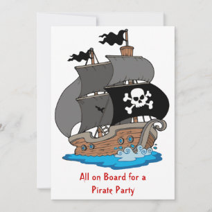 Pirat Frakt Party Inbjudningar