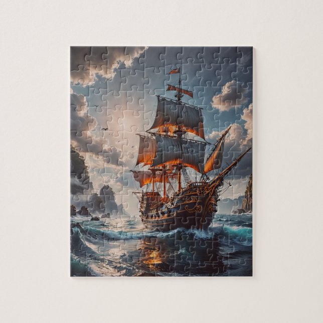 Pirat Frakt Puzzle Pussel (Vertikal)